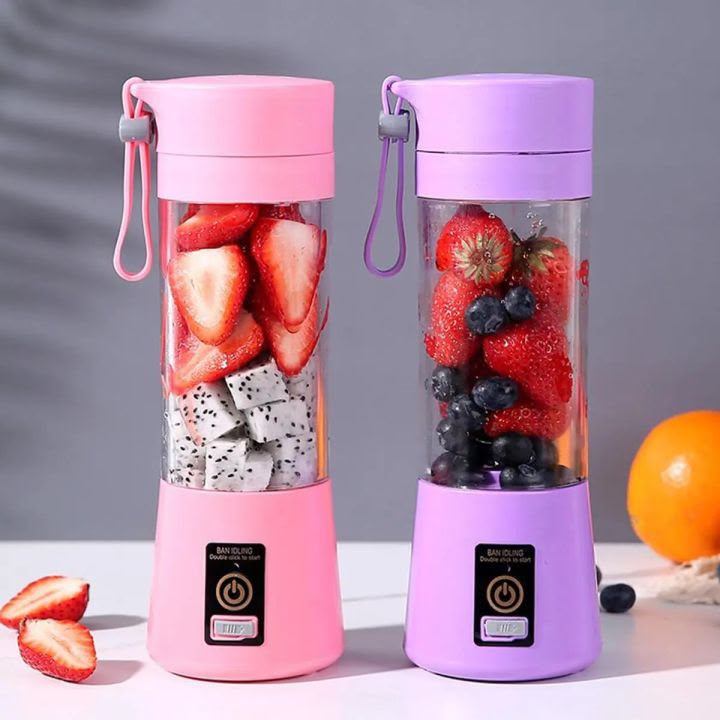 2-in-1 Portable Rechargeable Juicer Bottle – USB Electric Blender