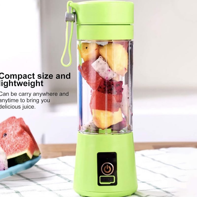 2-in-1 Portable Rechargeable Juicer Bottle – USB Electric Blender