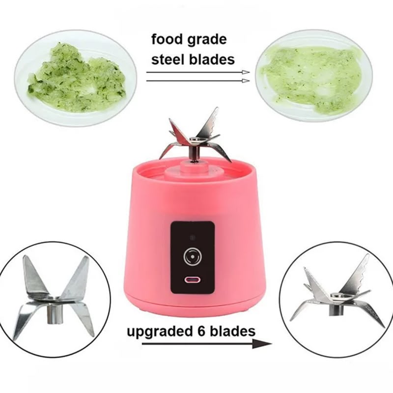2-in-1 Portable Rechargeable Juicer Bottle – USB Electric Blender
